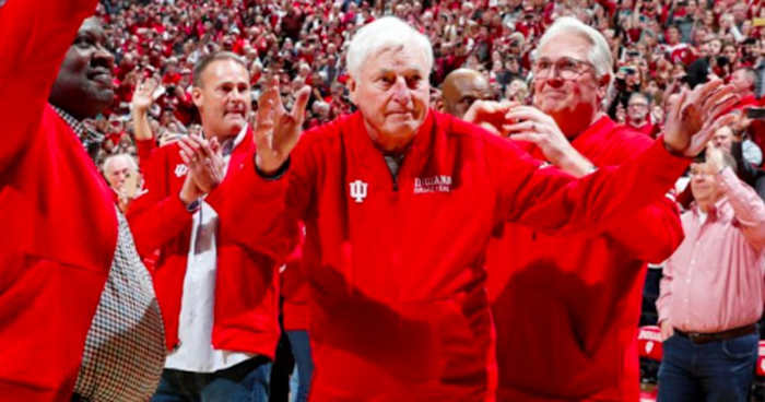 Bob Knight returned to Assembly Hall for the first time in 20 years on Saturday. (Cover photo above is from 1980 of Steve Risley and Mike Woodson.)